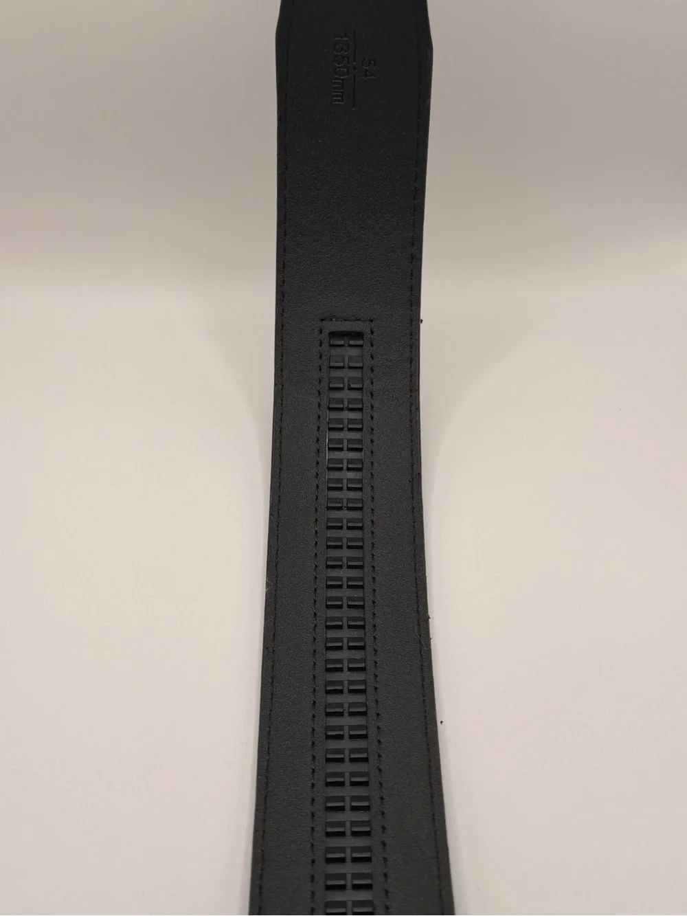 Men's Black Leather Belt with Gunmetal H Buckle